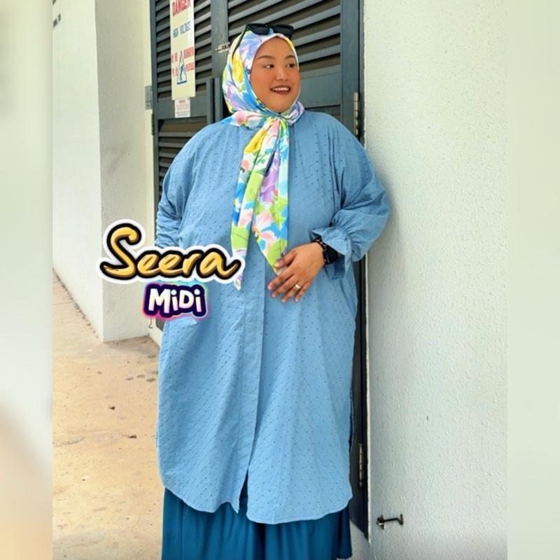 Seera Plain Eyelet Opah Midi (Oversized Cutting, with Cupcake Cuffs)