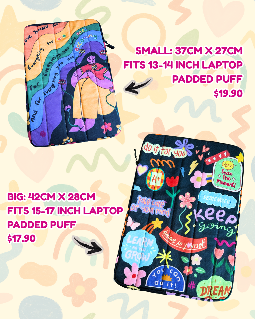 Chill Coded Puffy Laptop Sleeve