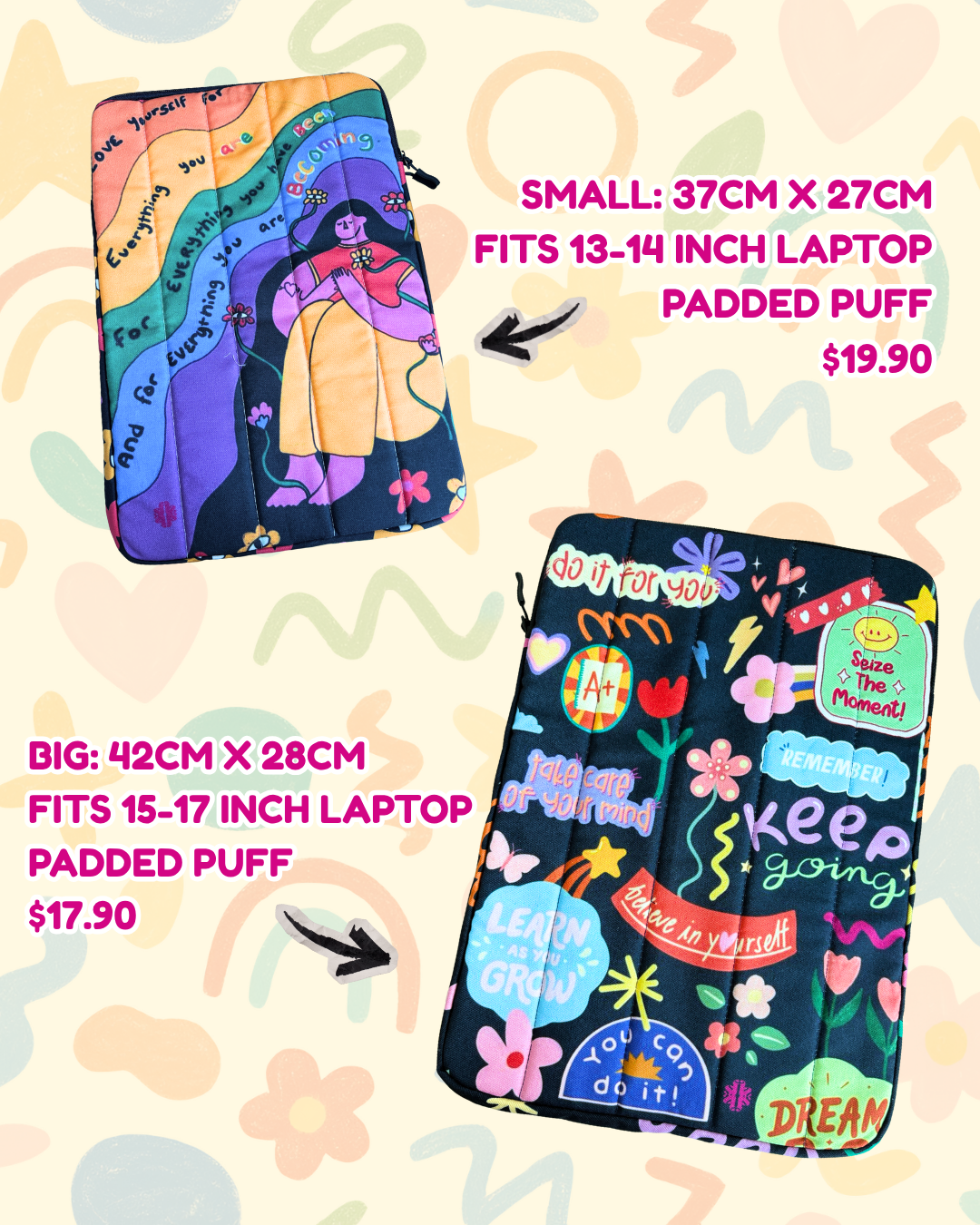 Chill Coded Puffy Laptop Sleeve