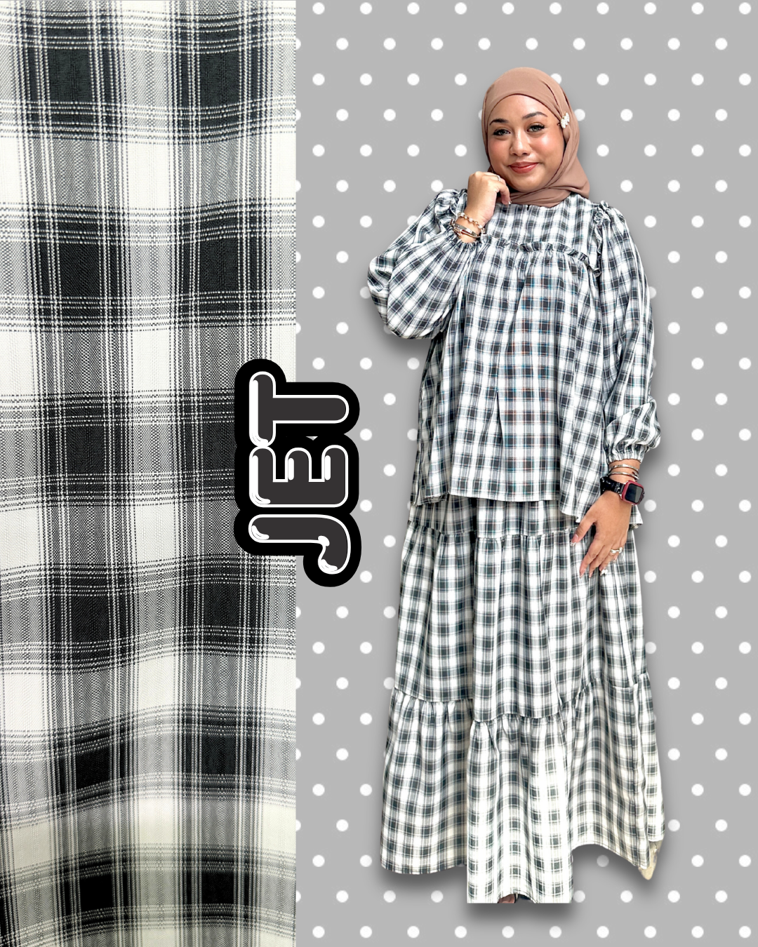 Naomi Gingham Skirt Set