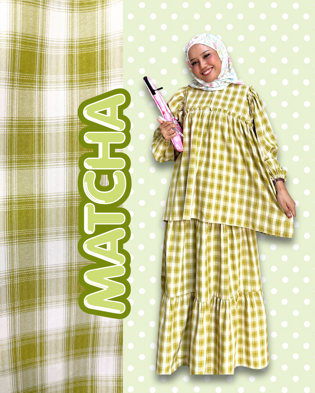 Naomi Gingham Skirt Set