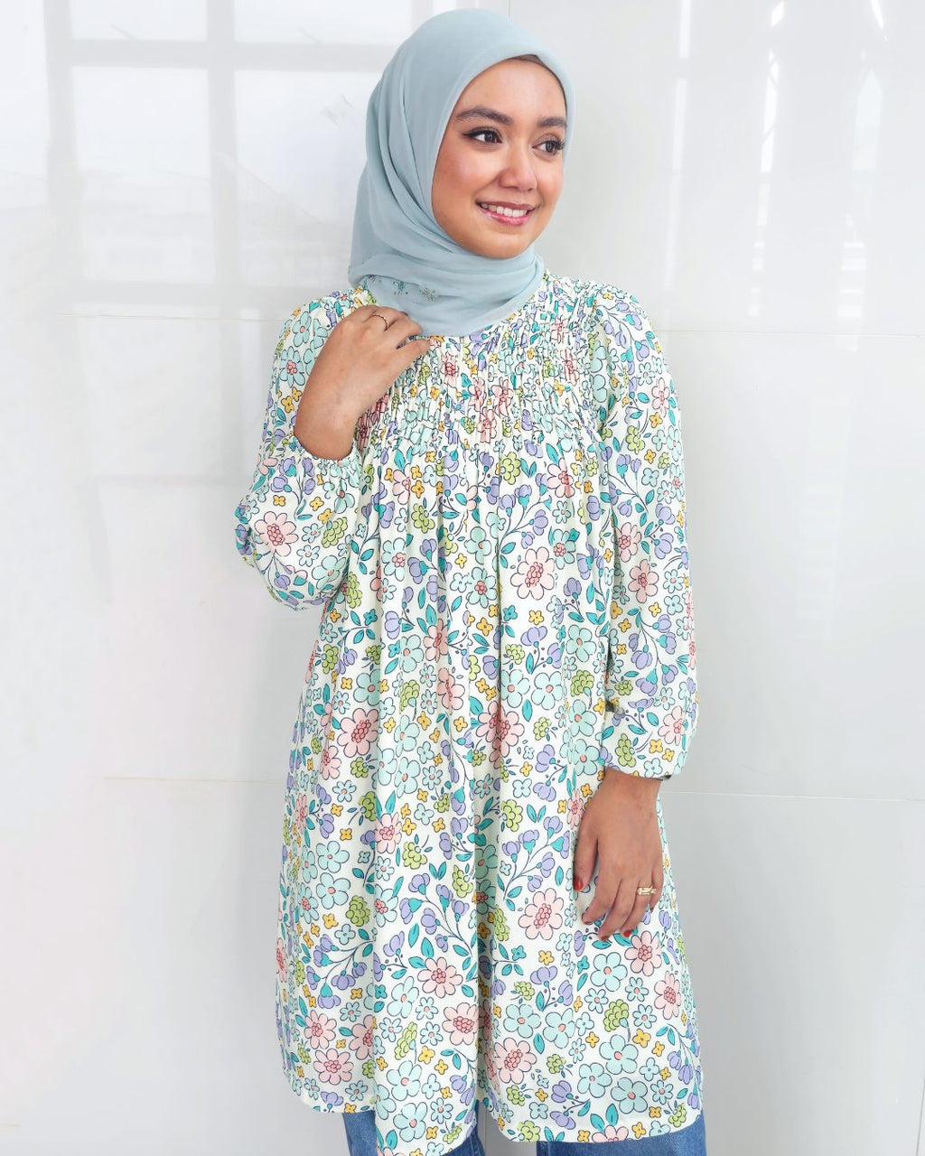 Baylie Printed Smock Tunic