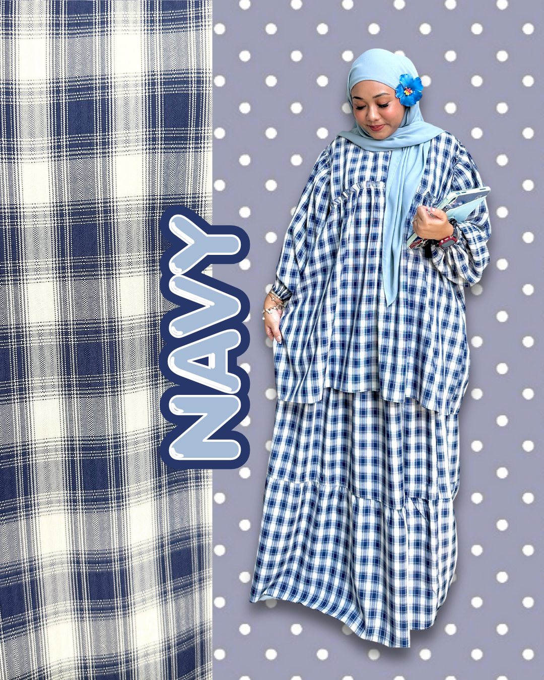 Naomi Gingham Skirt Set