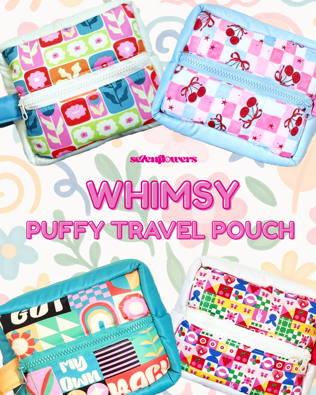 Whimsy Puffy Travel Pouch