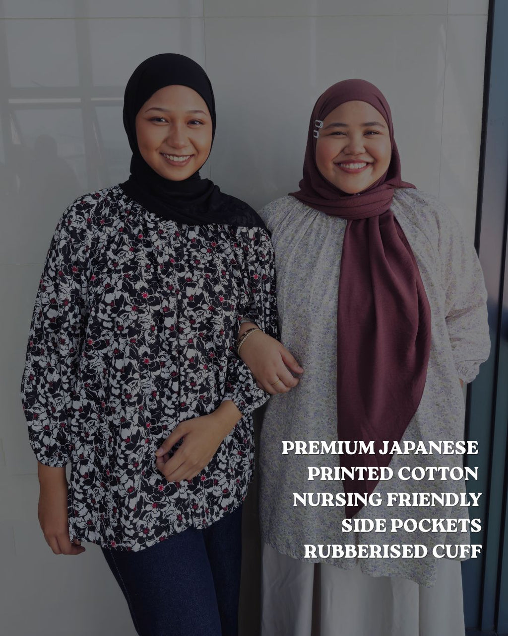 Rumi Printed Cotton Raglan Top