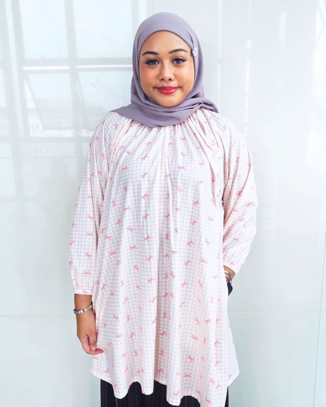 Rumi Printed Cotton Raglan Top