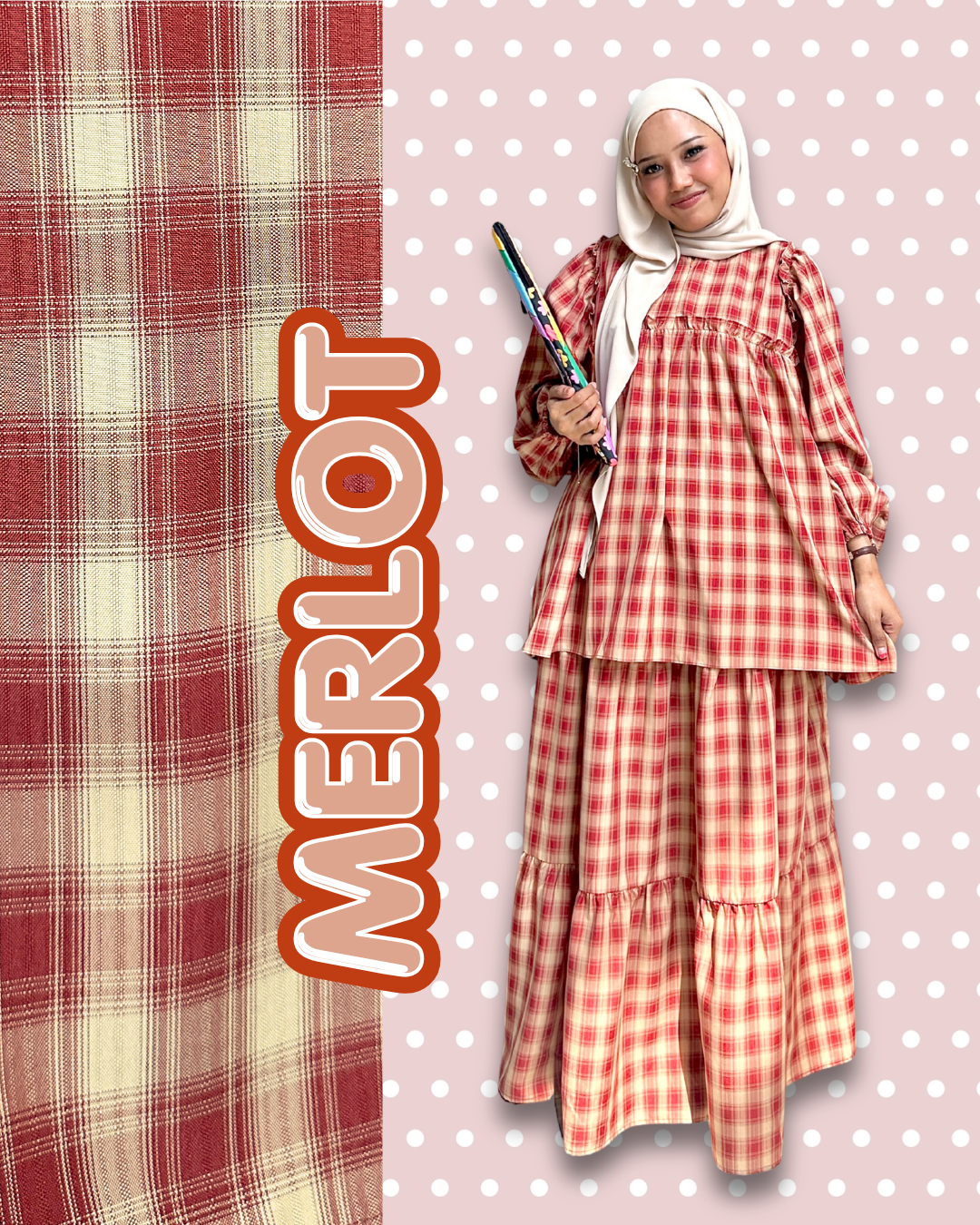 Naomi Gingham Skirt Set