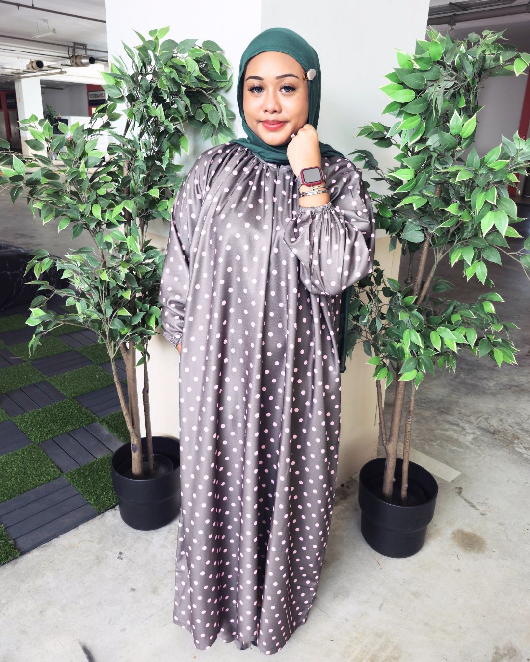 Rhea Raglan Printed Dress