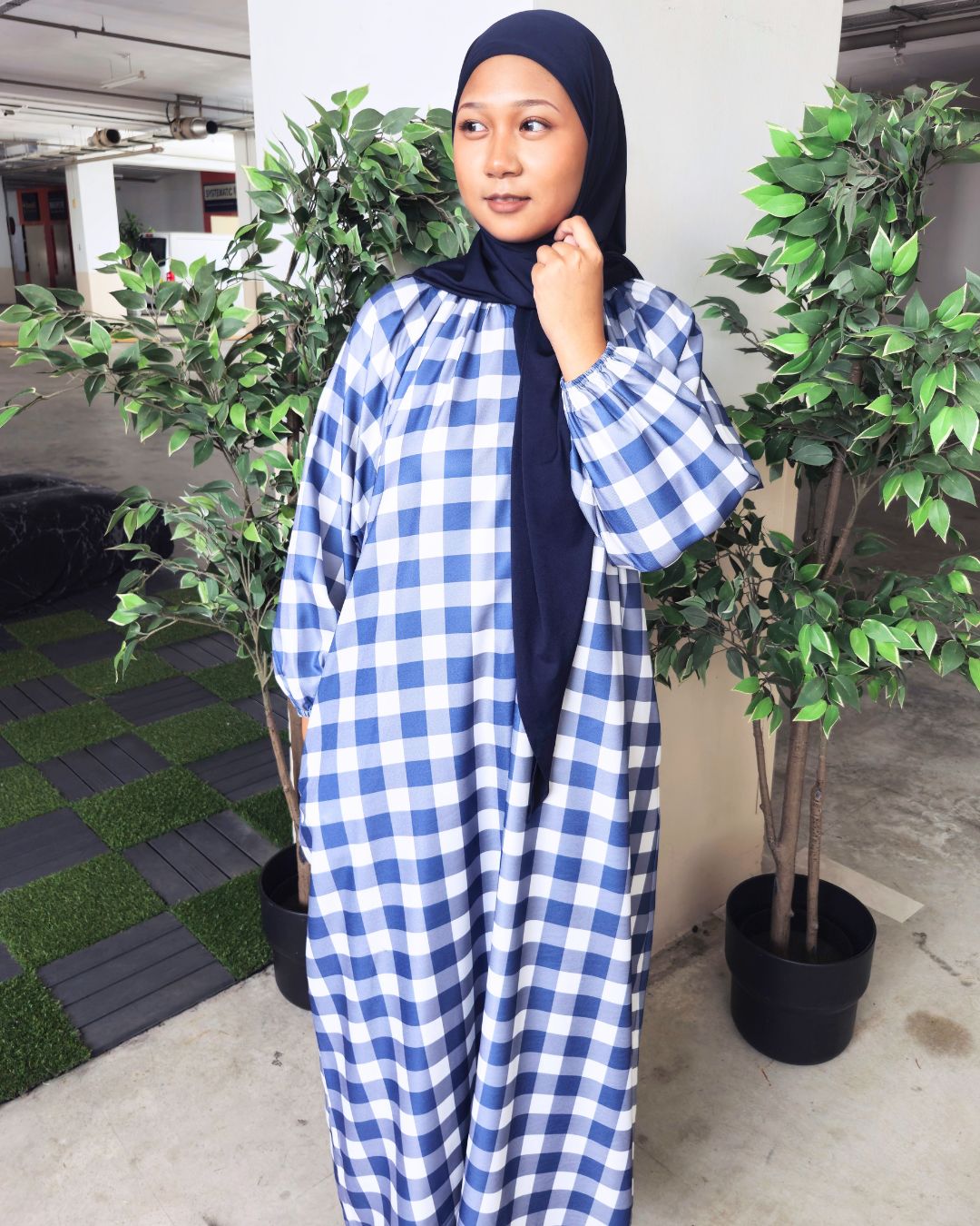 Rhea Raglan Printed Dress