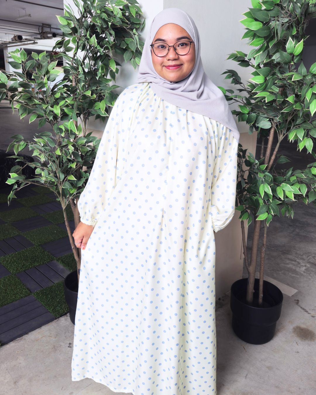 Rhea Raglan Printed Dress