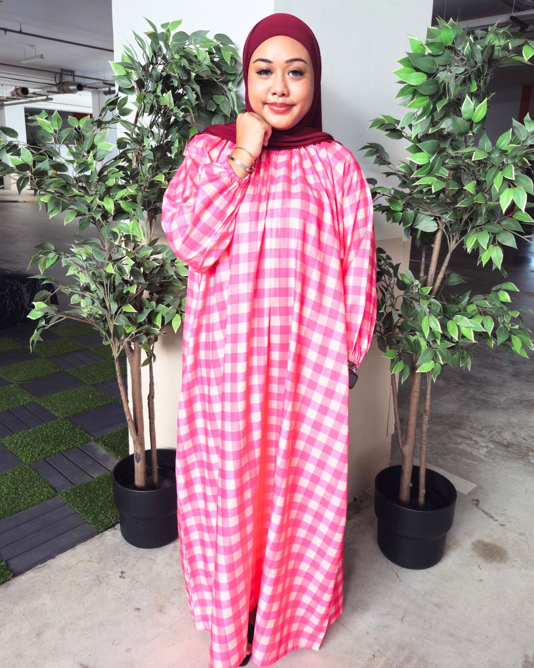 Rhea Raglan Printed Dress