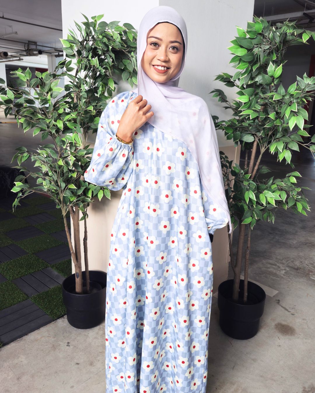 Rhea Raglan Printed Dress