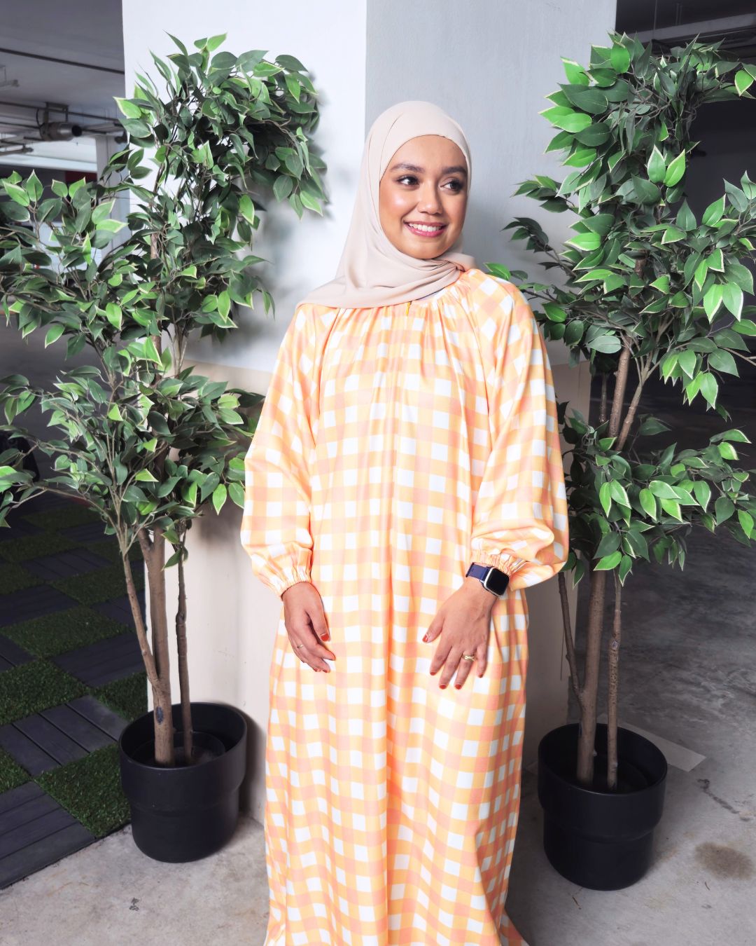 Rhea Raglan Printed Dress
