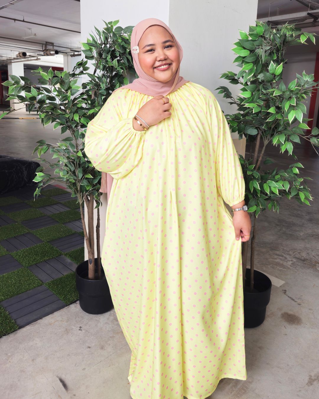 Rhea Raglan Printed Dress