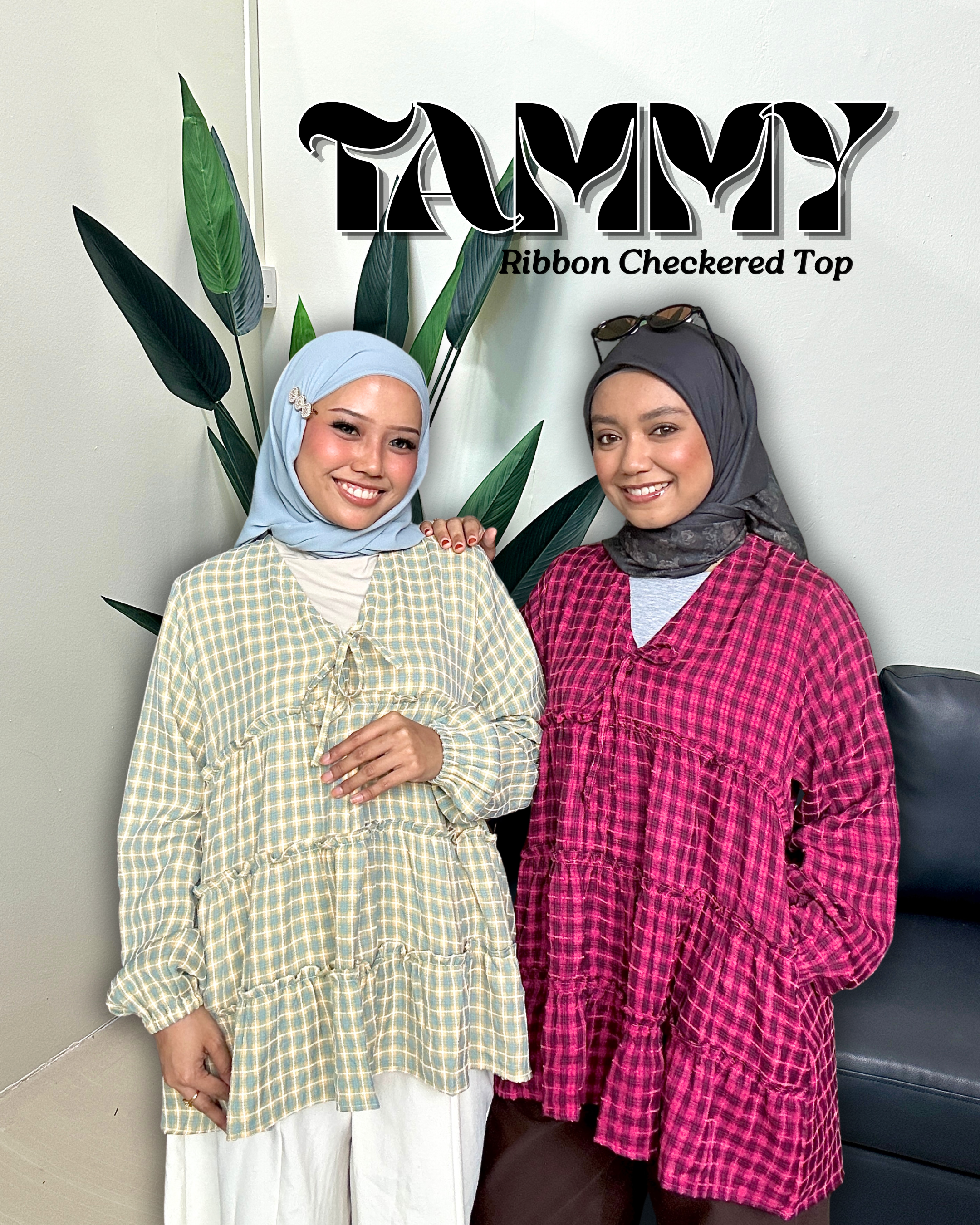 Tammy Ribbon Checkered Top
