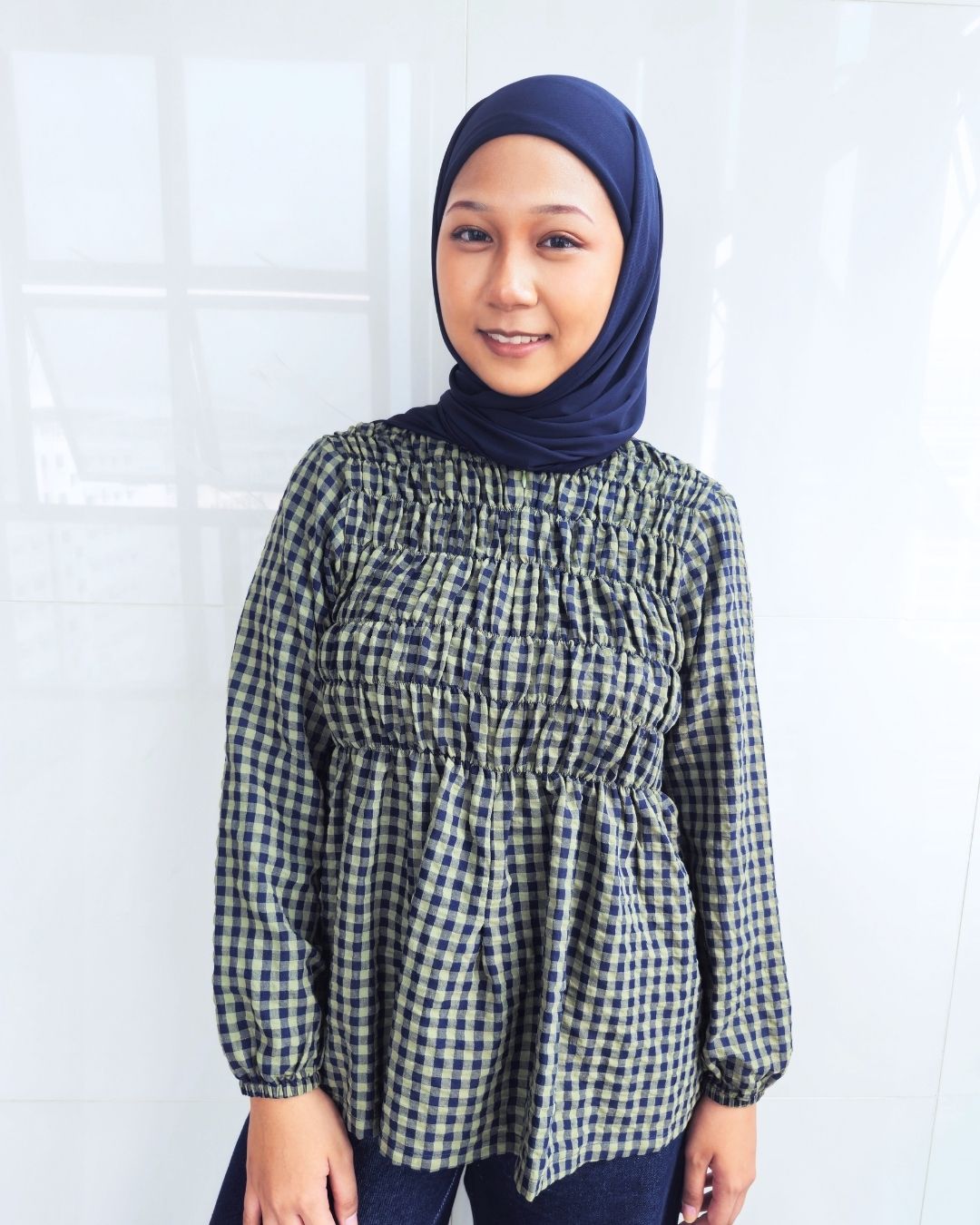 Bree Checkered Smock Top