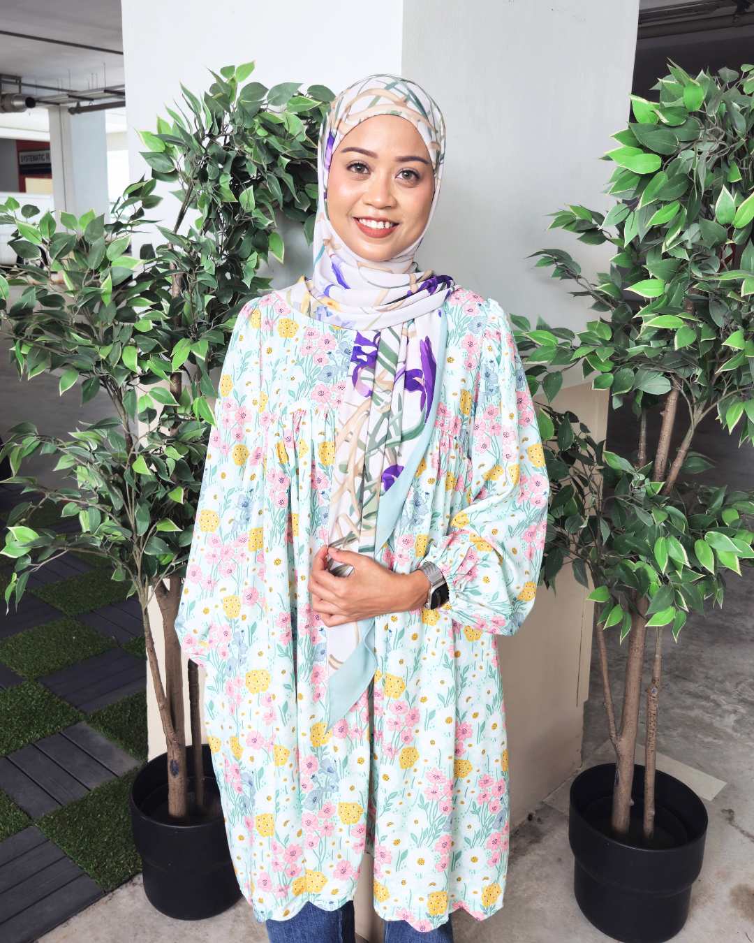 Nayla Scallop Printed Tunic
