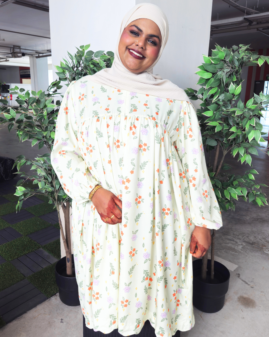 Nayla Scallop Printed Tunic