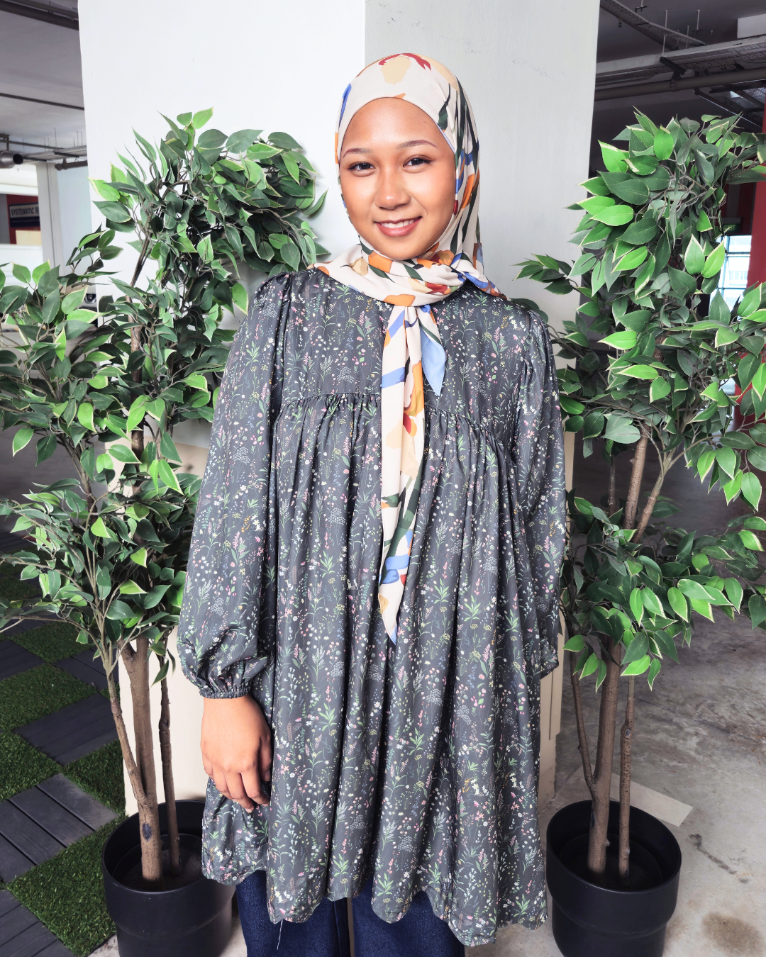 Nayla Scallop Printed Tunic