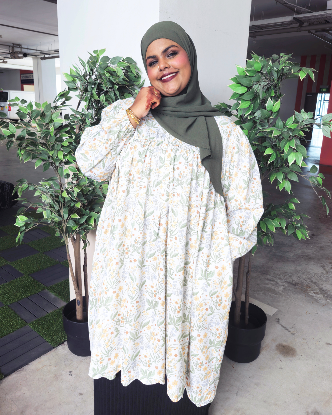 Nayla Scallop Printed Tunic