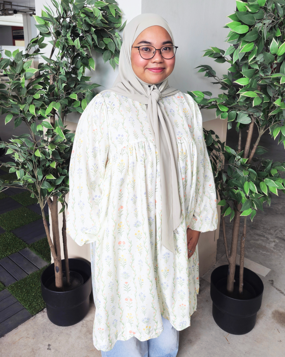 Nayla Scallop Printed Tunic