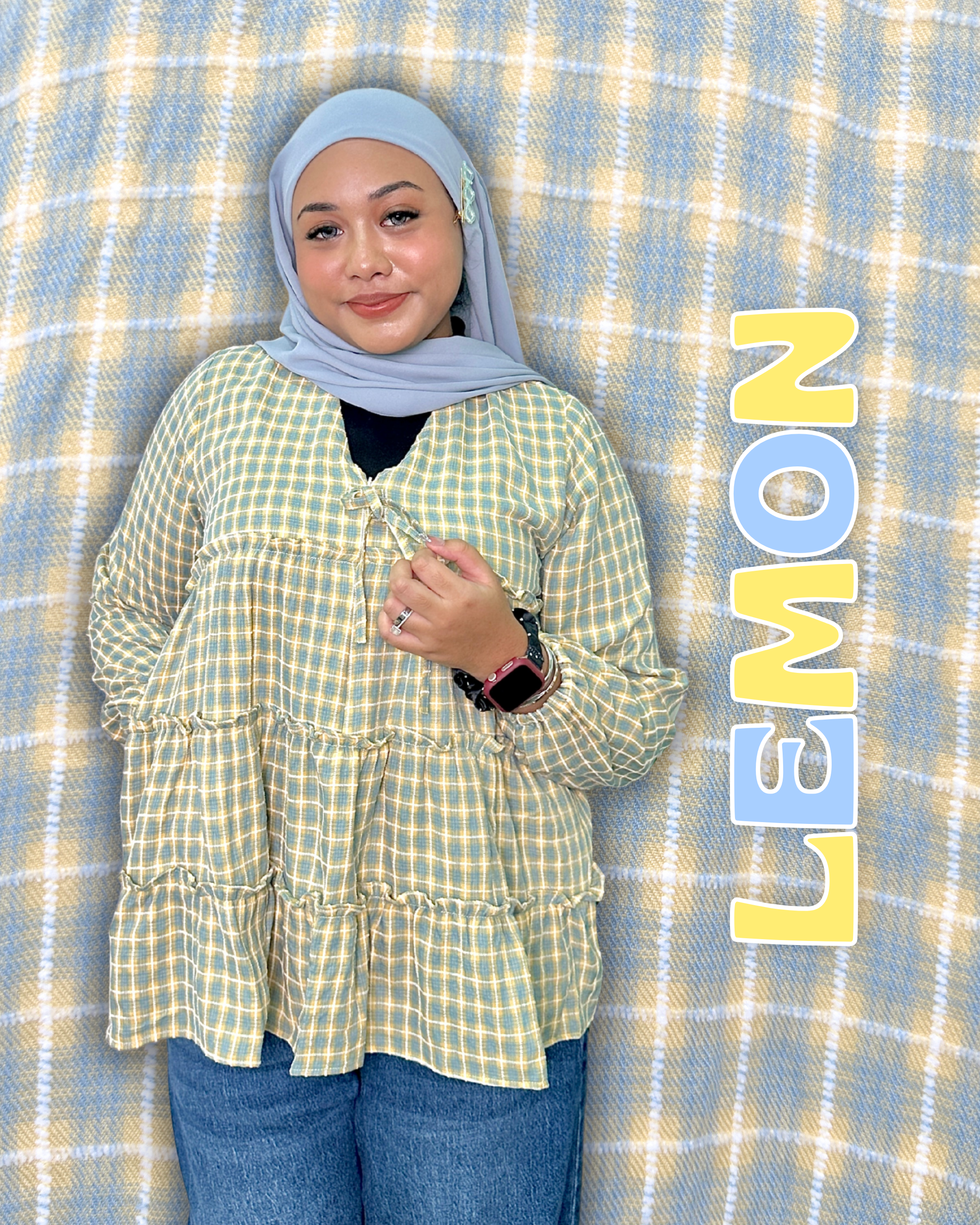 Tammy Ribbon Checkered Top