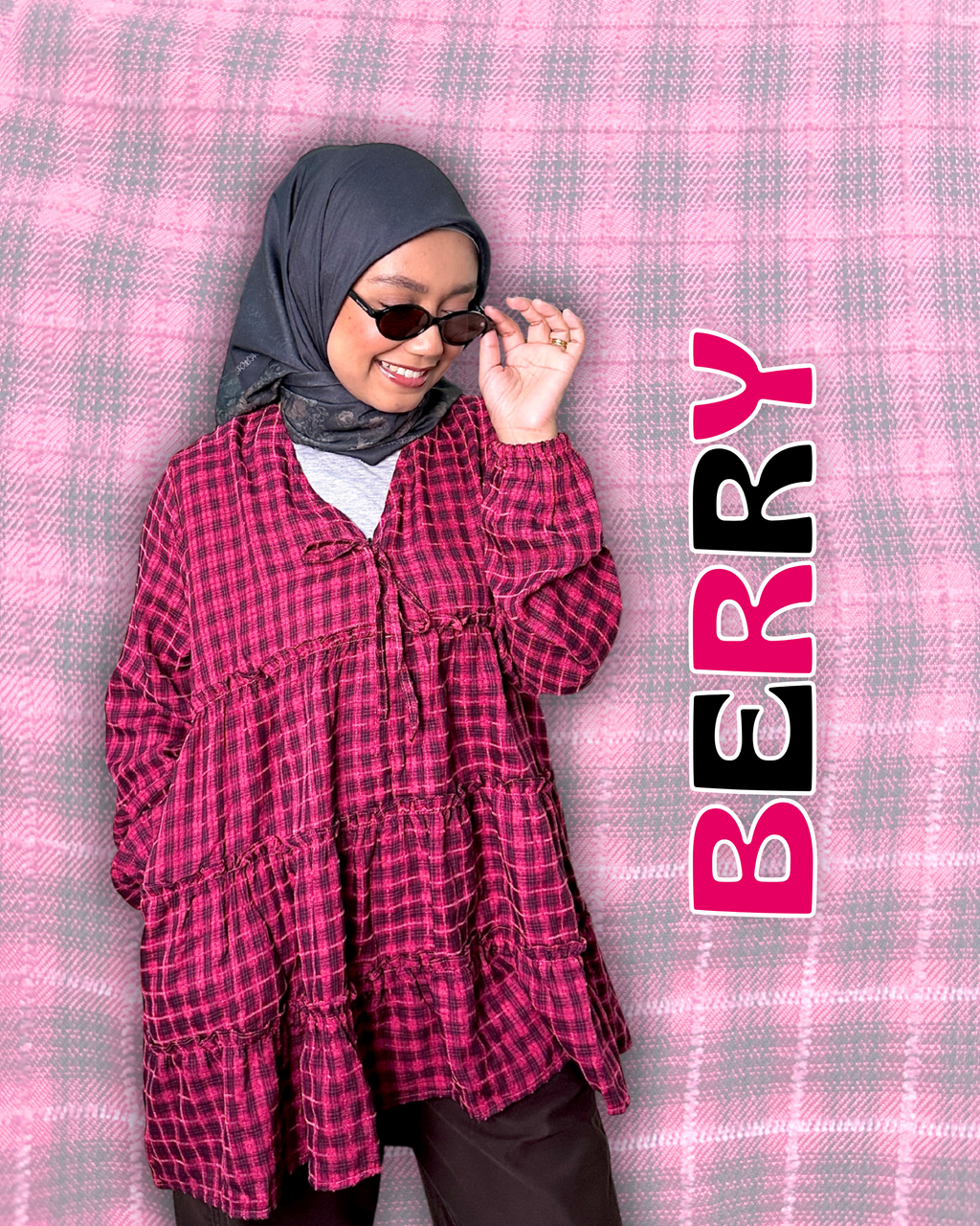 Tammy Ribbon Checkered Top