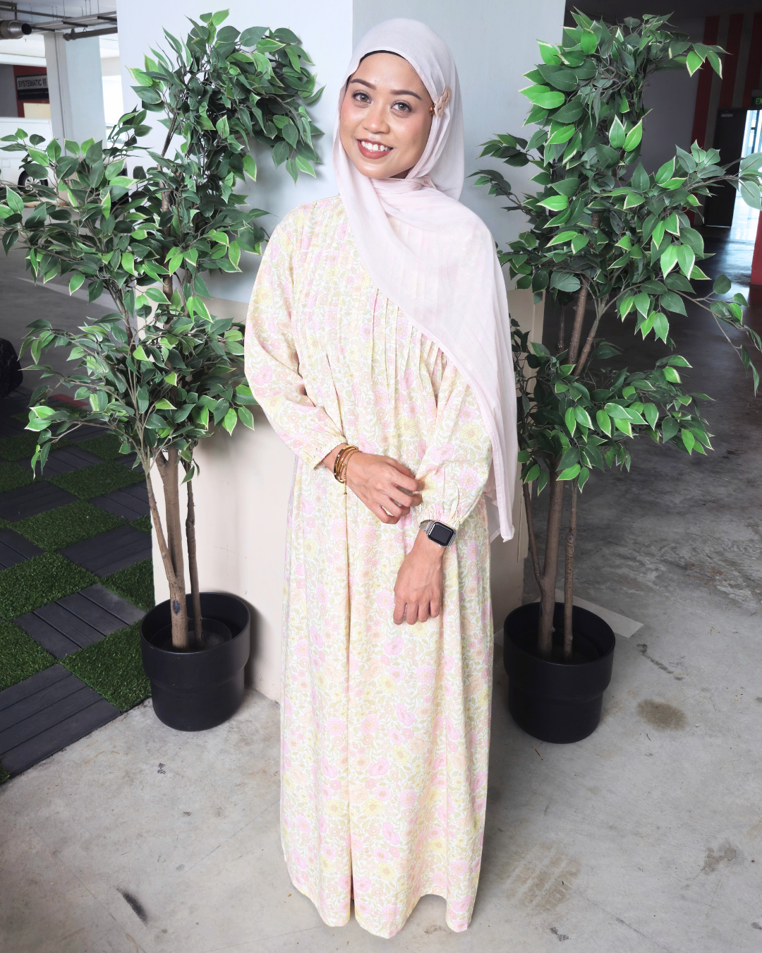 Fyra Pleated Linen Dress