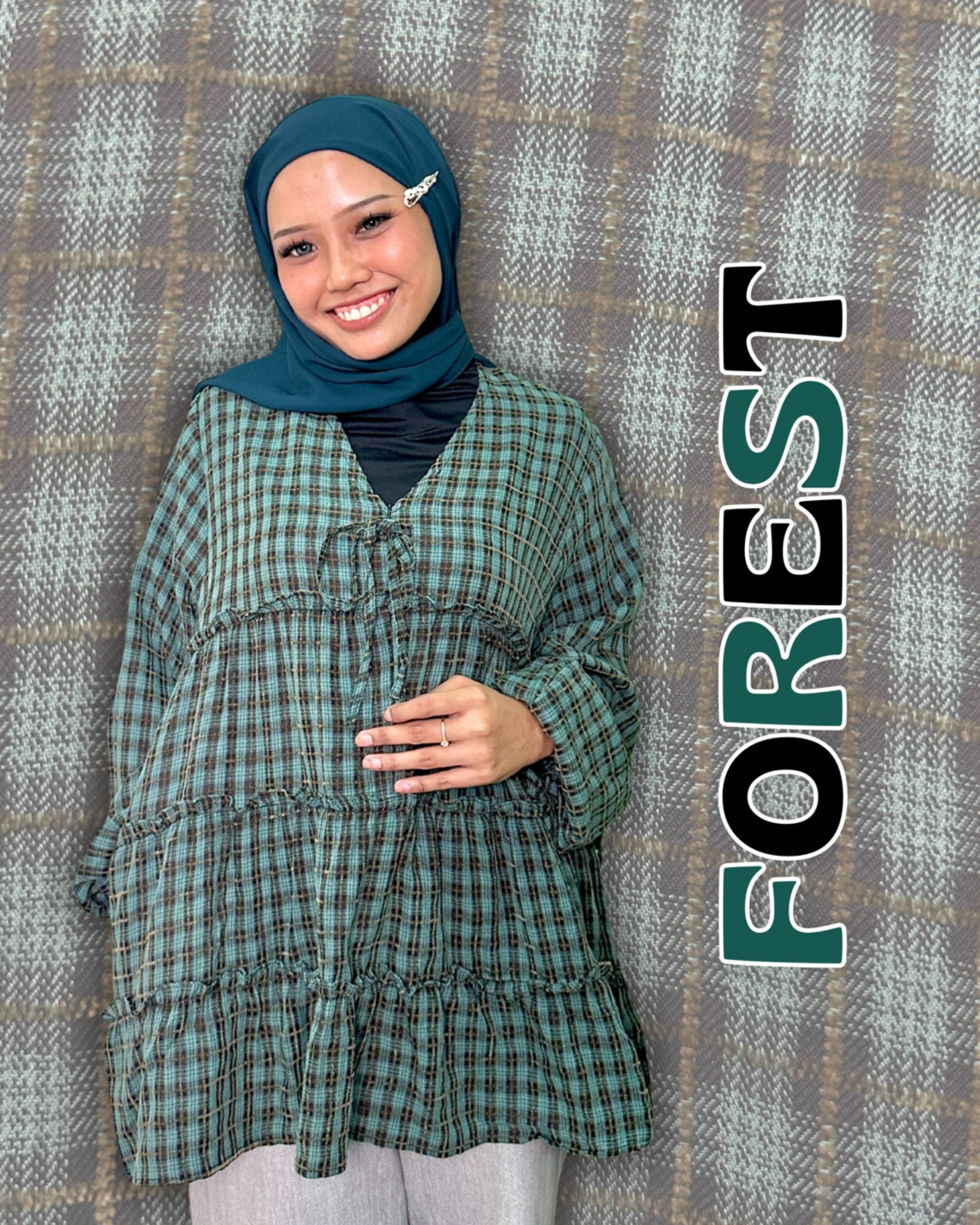 Tammy Ribbon Checkered Top