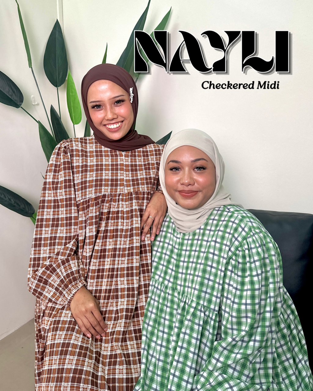 Nayli Checkered Midi