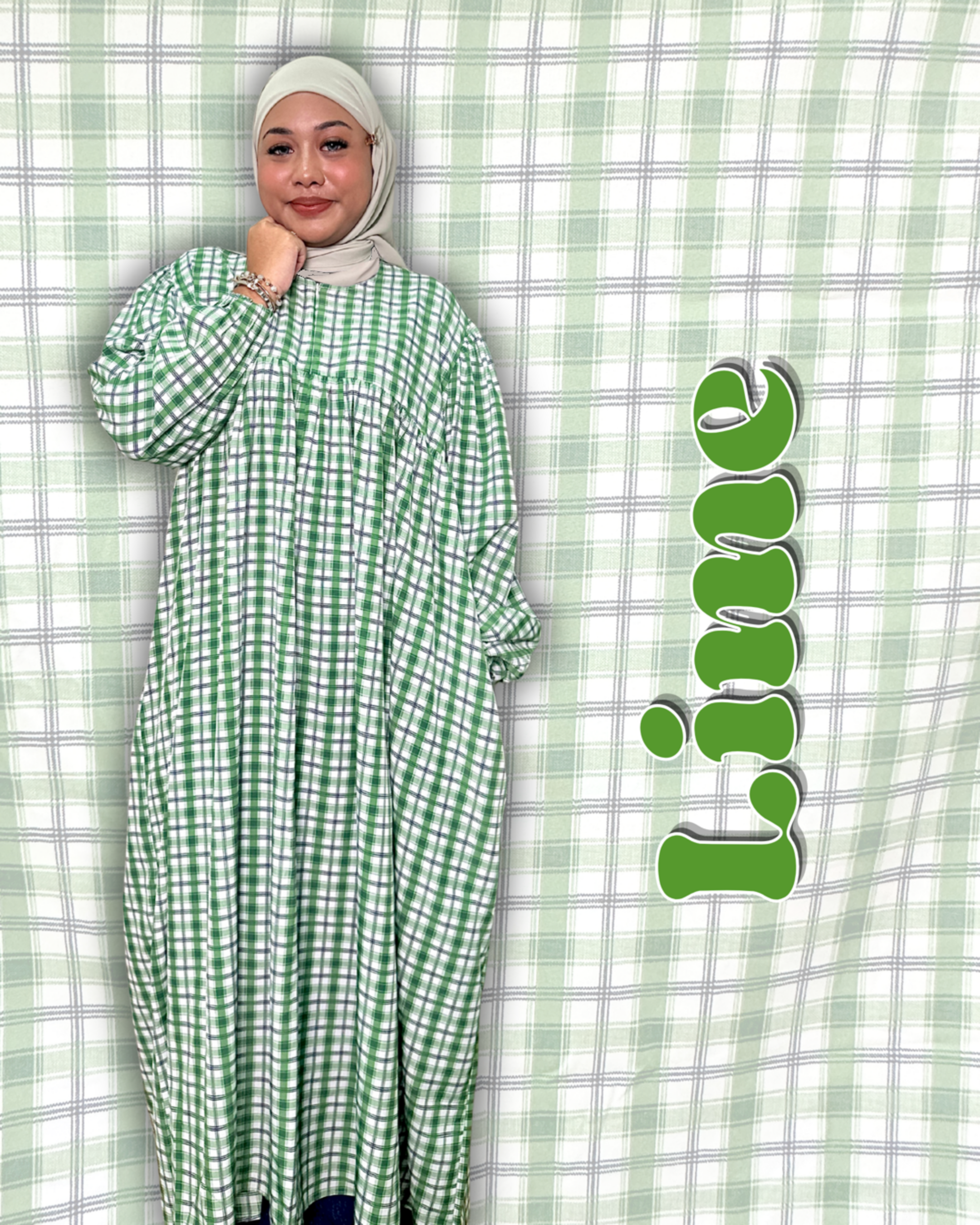 Nayli Checkered Midi