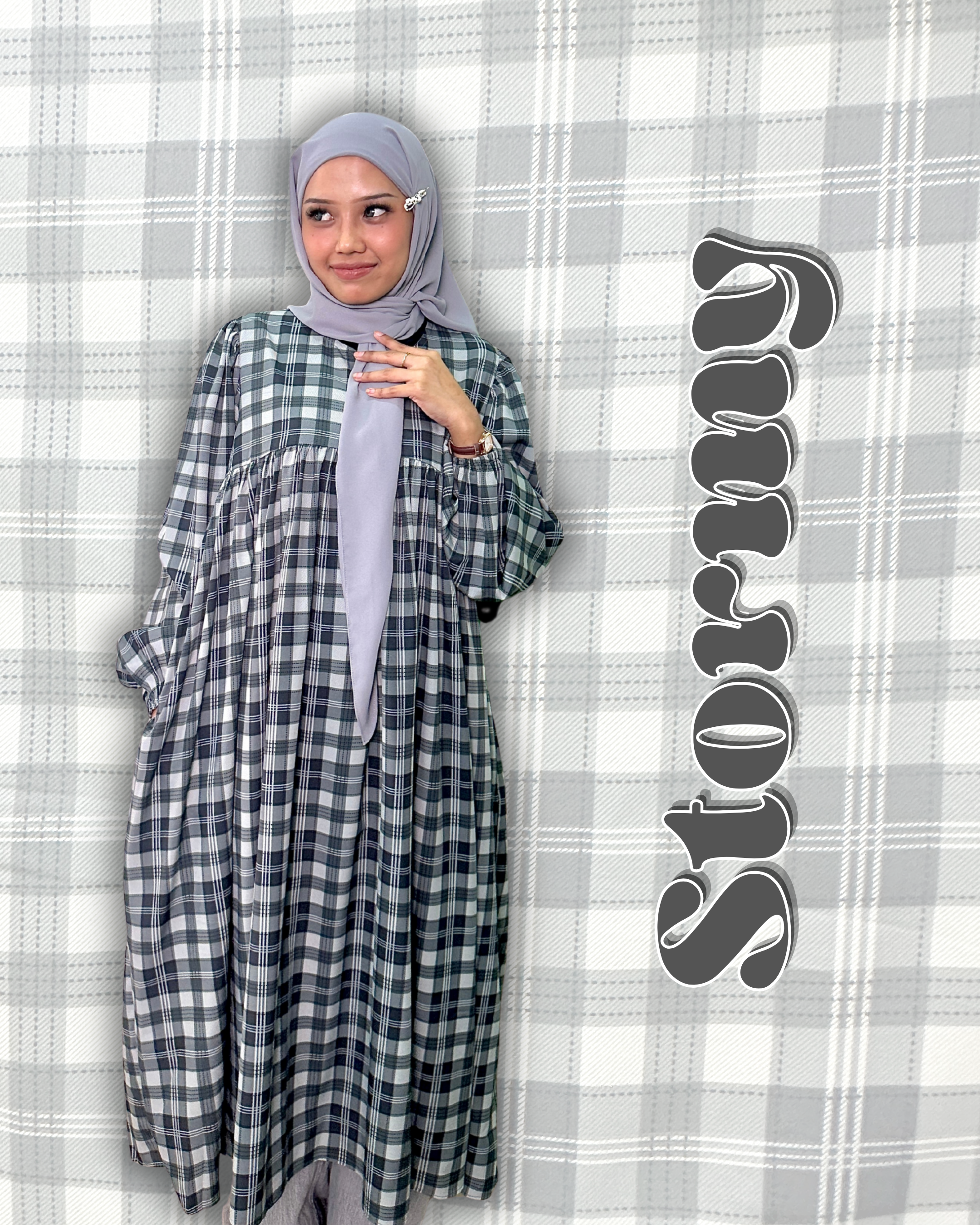 Nayli Checkered Midi