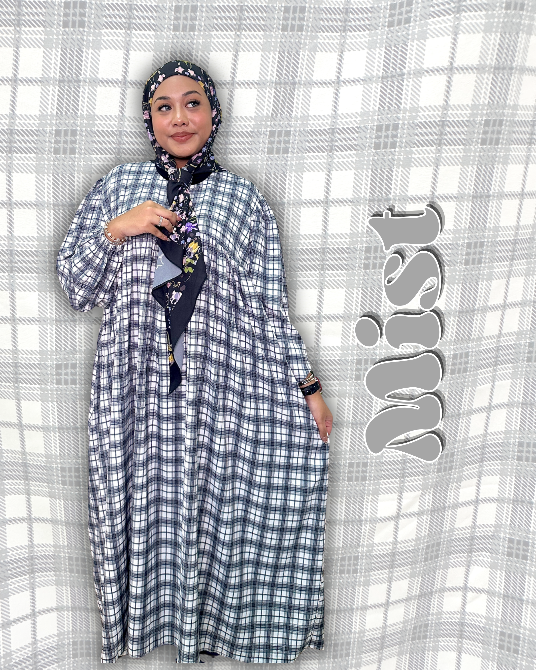 Nayli Checkered Midi