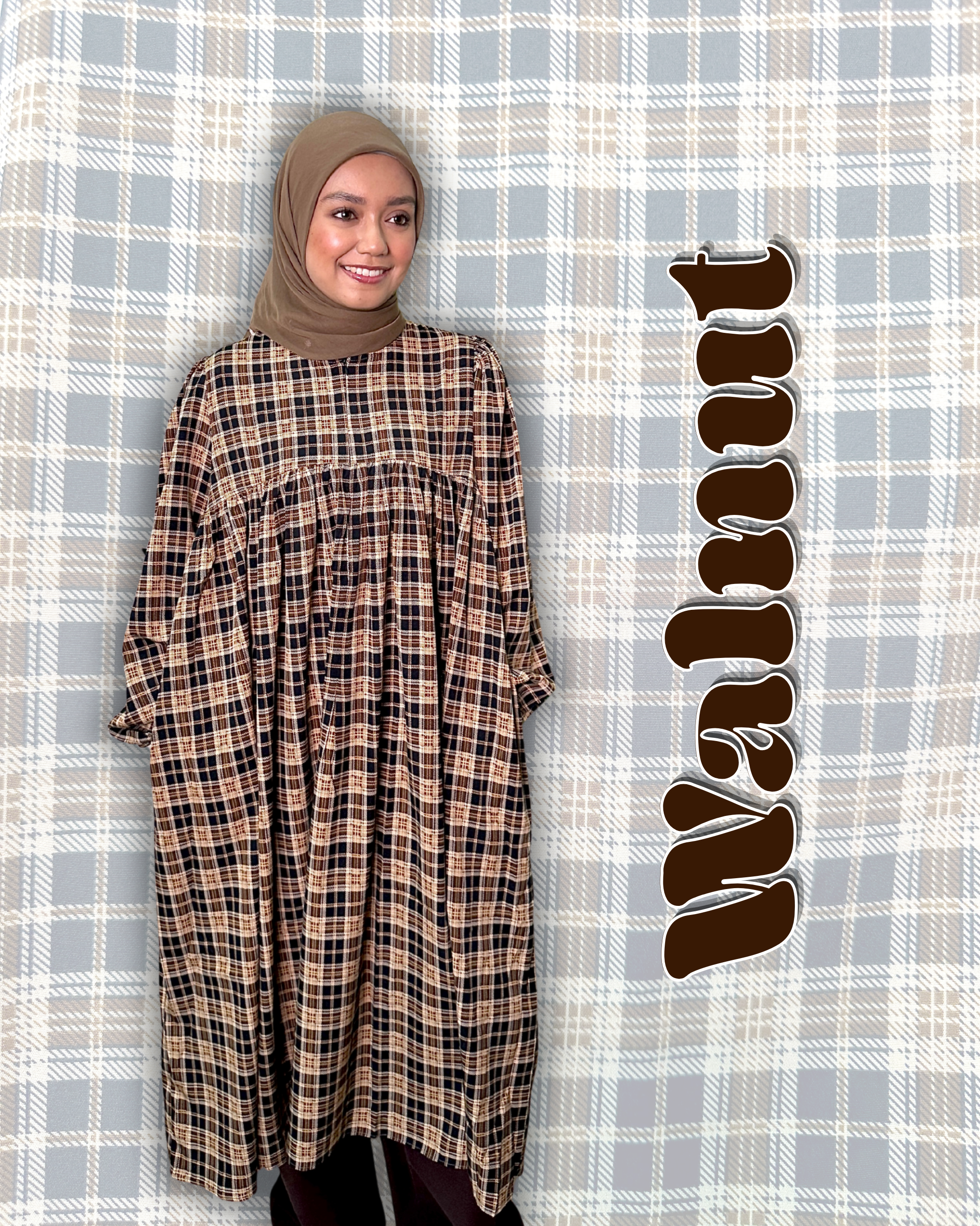 Nayli Checkered Midi