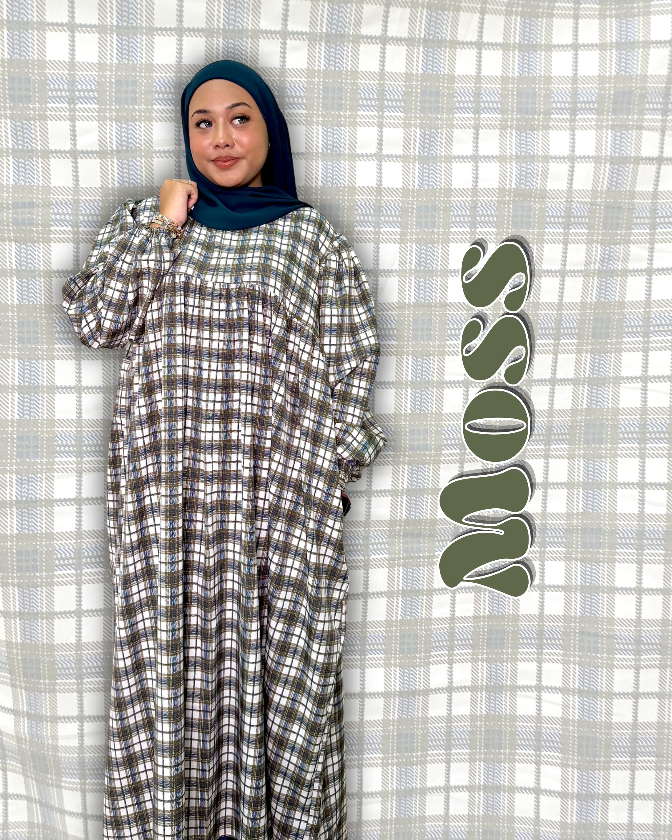 Nayli Checkered Midi