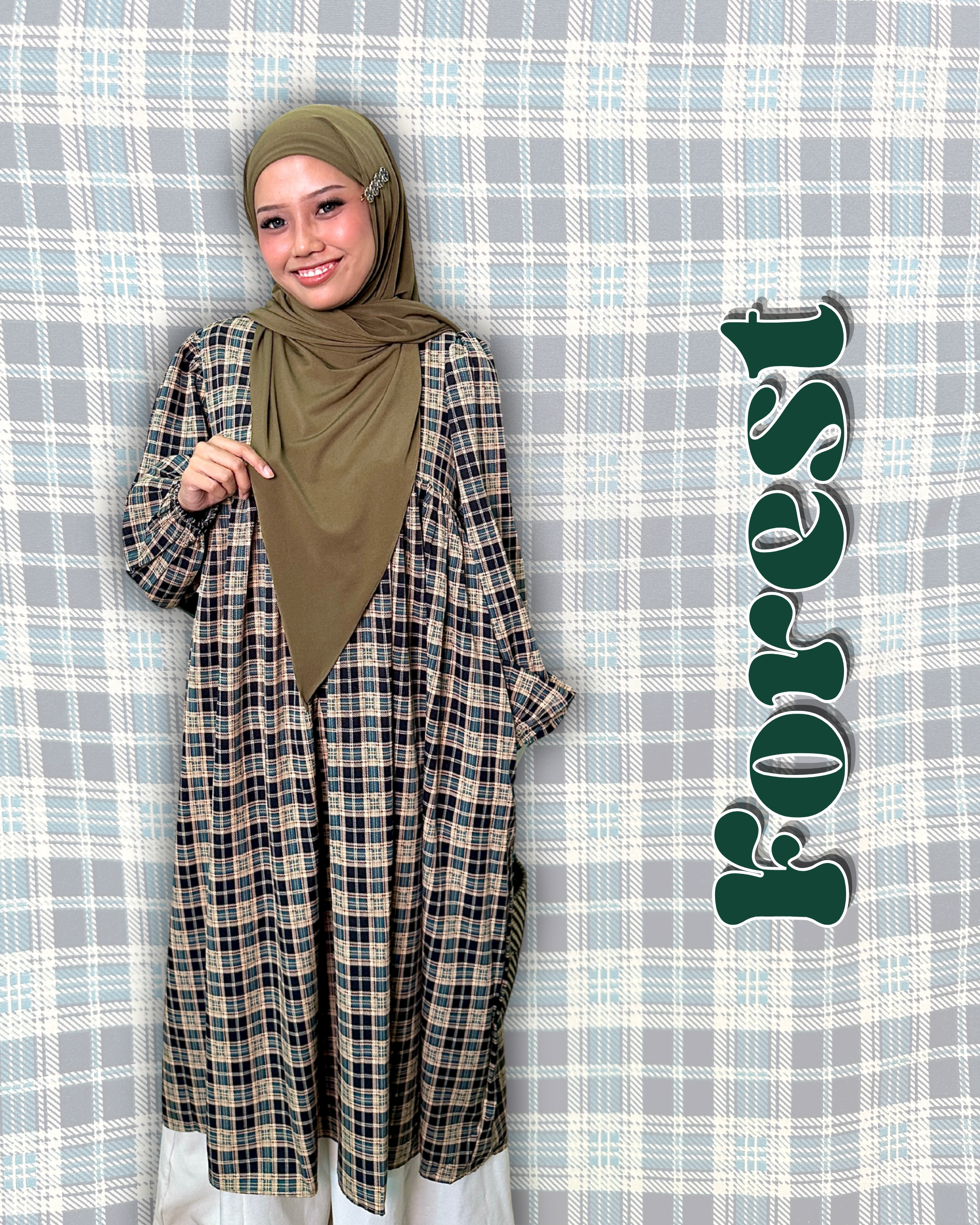 Nayli Checkered Midi