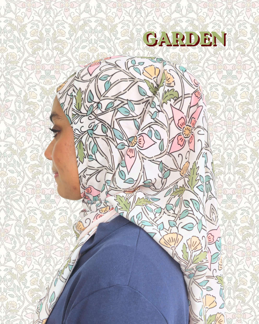 Secret Garden Hijab Collection (2M Shawl, 2M Shawl With Inner, 50" Bawal, 50" Instant Bawal With Inner)