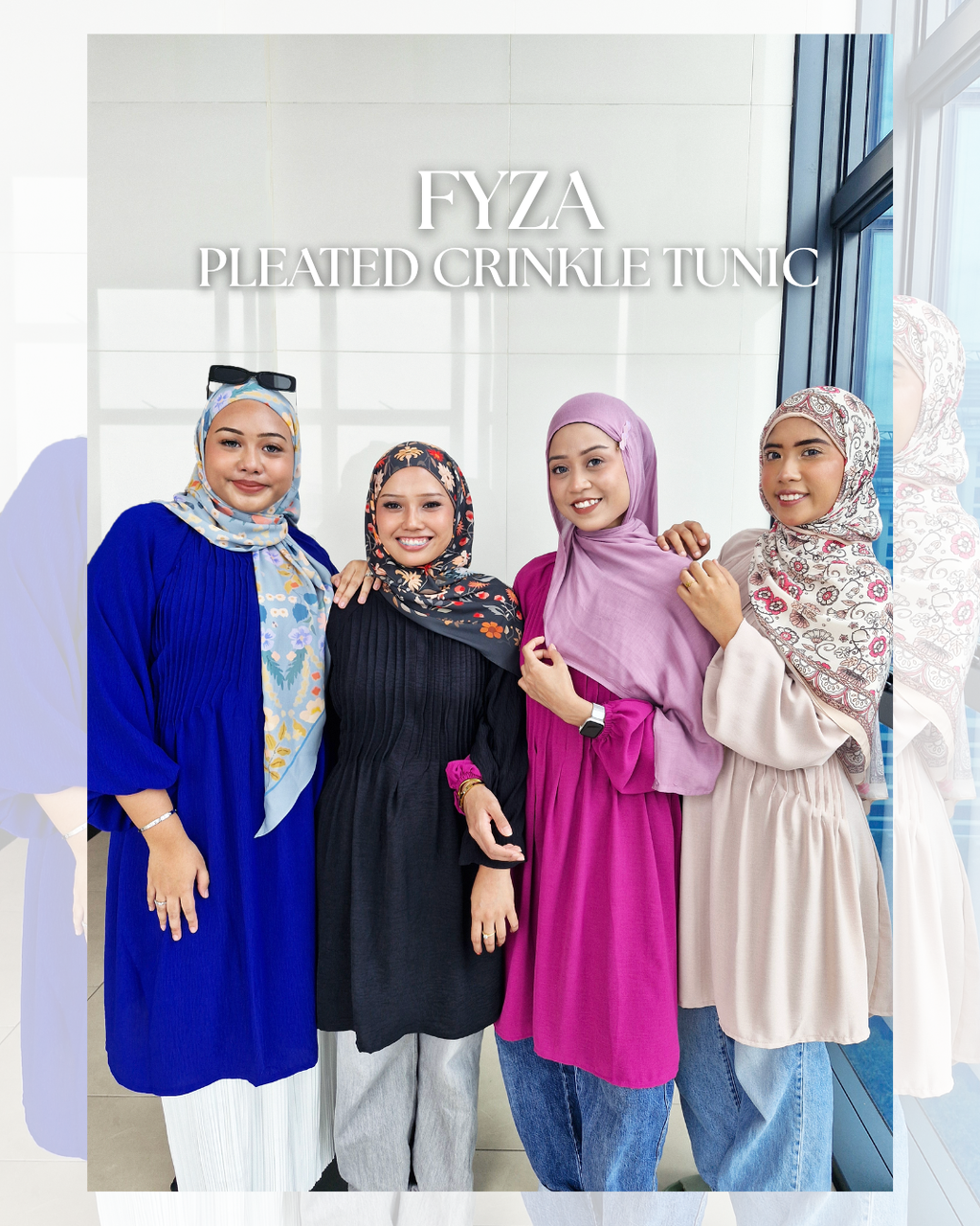 Fyza Crinkle Pleated Tunic