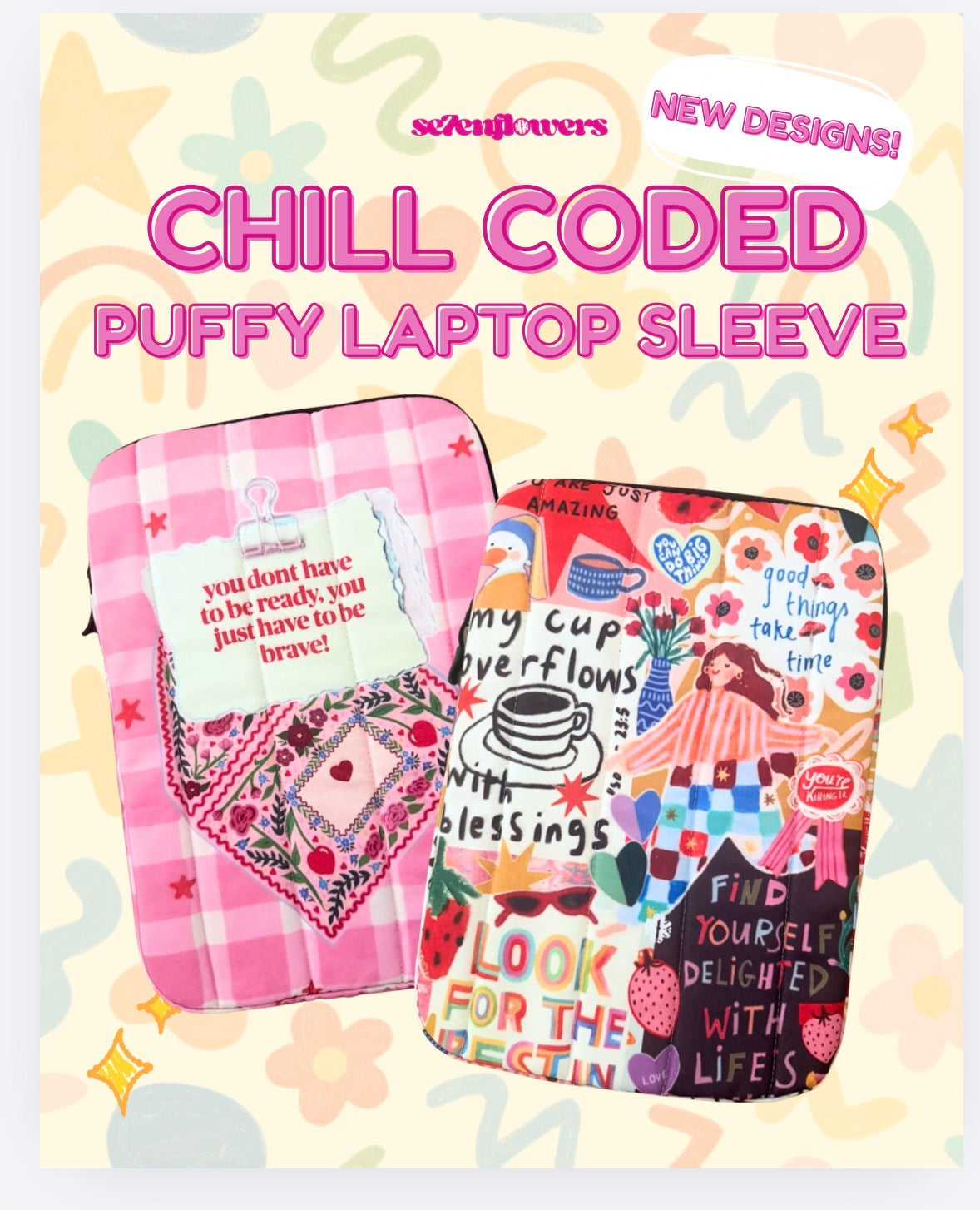 Chill Coded Puffy Laptop Sleeve