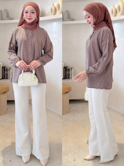 Cleo Striped Comfy Blouse
