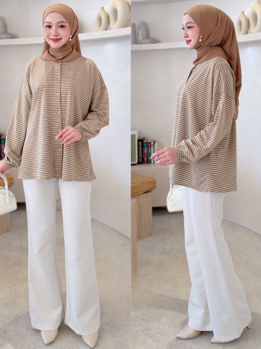 Cleo Striped Comfy Blouse