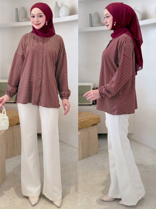 Cleo Striped Comfy Blouse