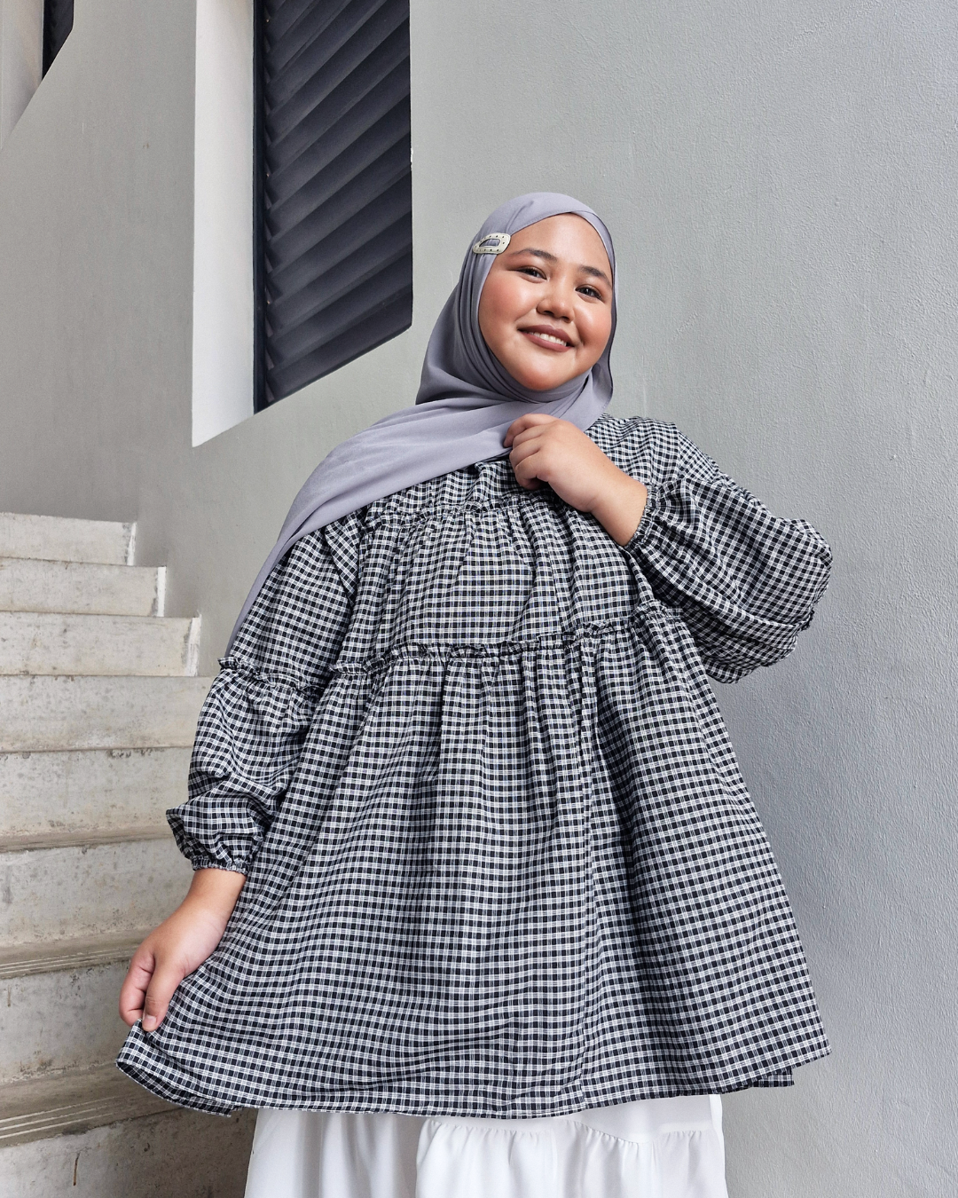 Noura Gingham Top