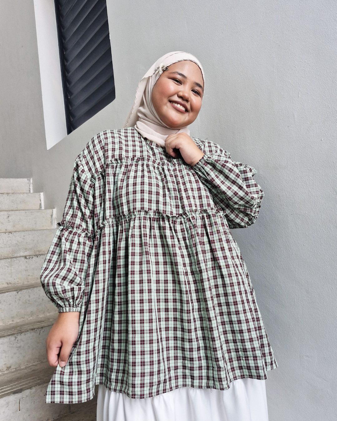 Noura Gingham Top