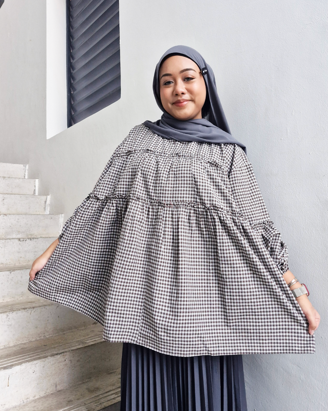 Noura Gingham Top