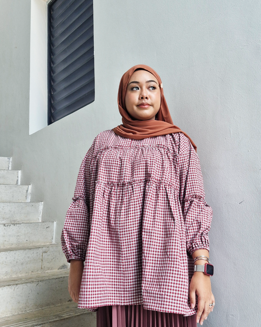 Noura Gingham Top