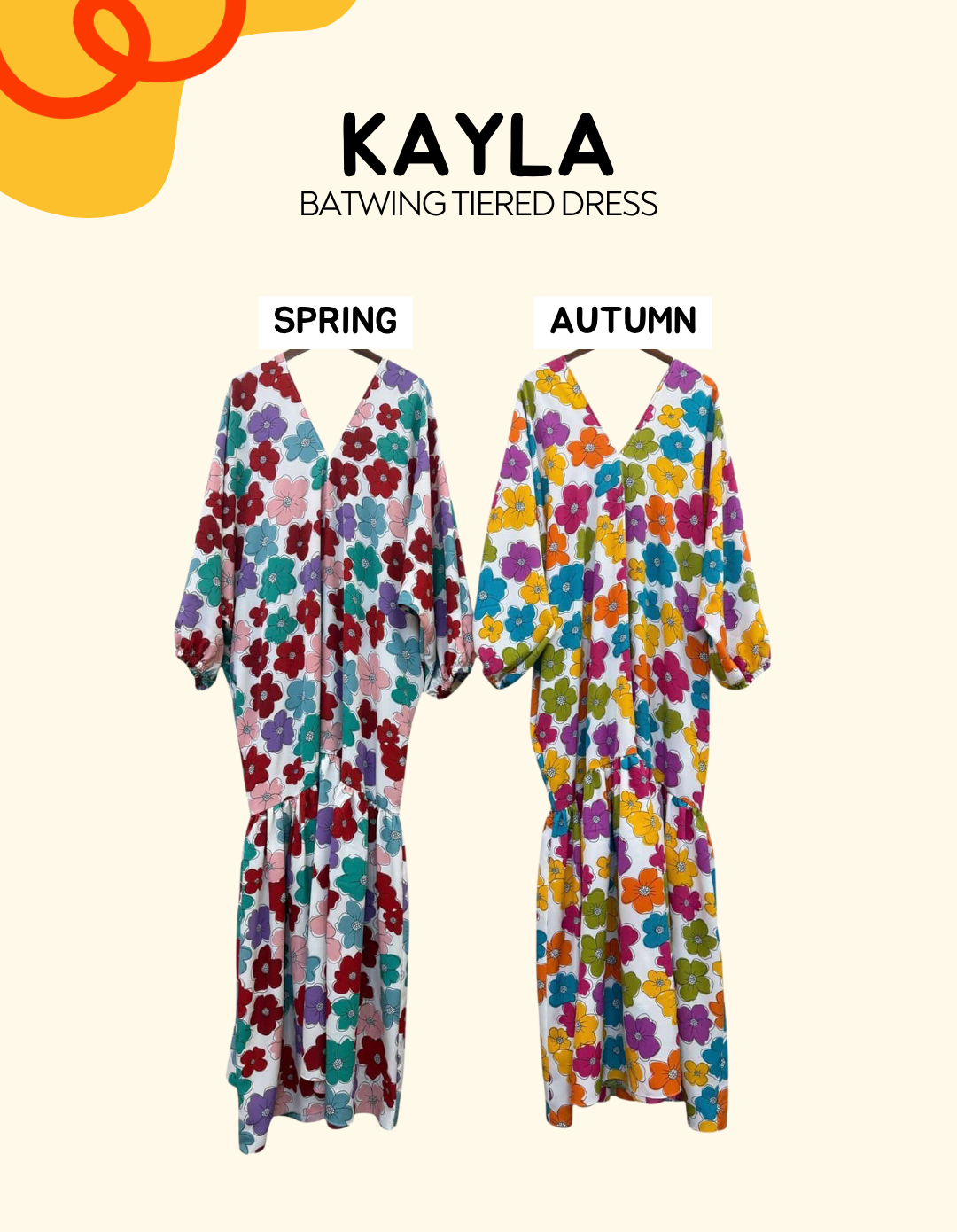 Kayla Batwing Tiered Dress