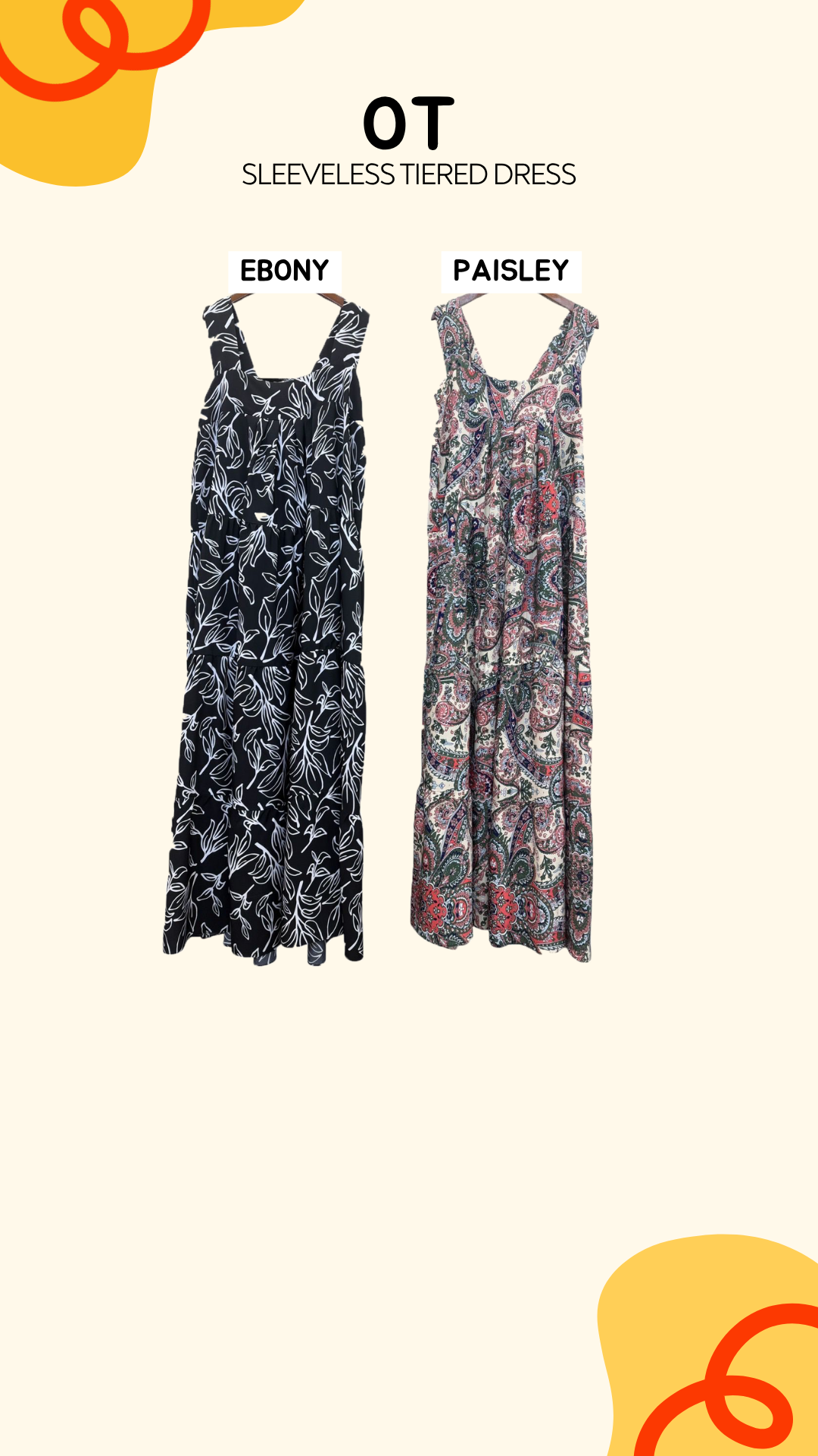 OT Sleeveless Tiered Dress