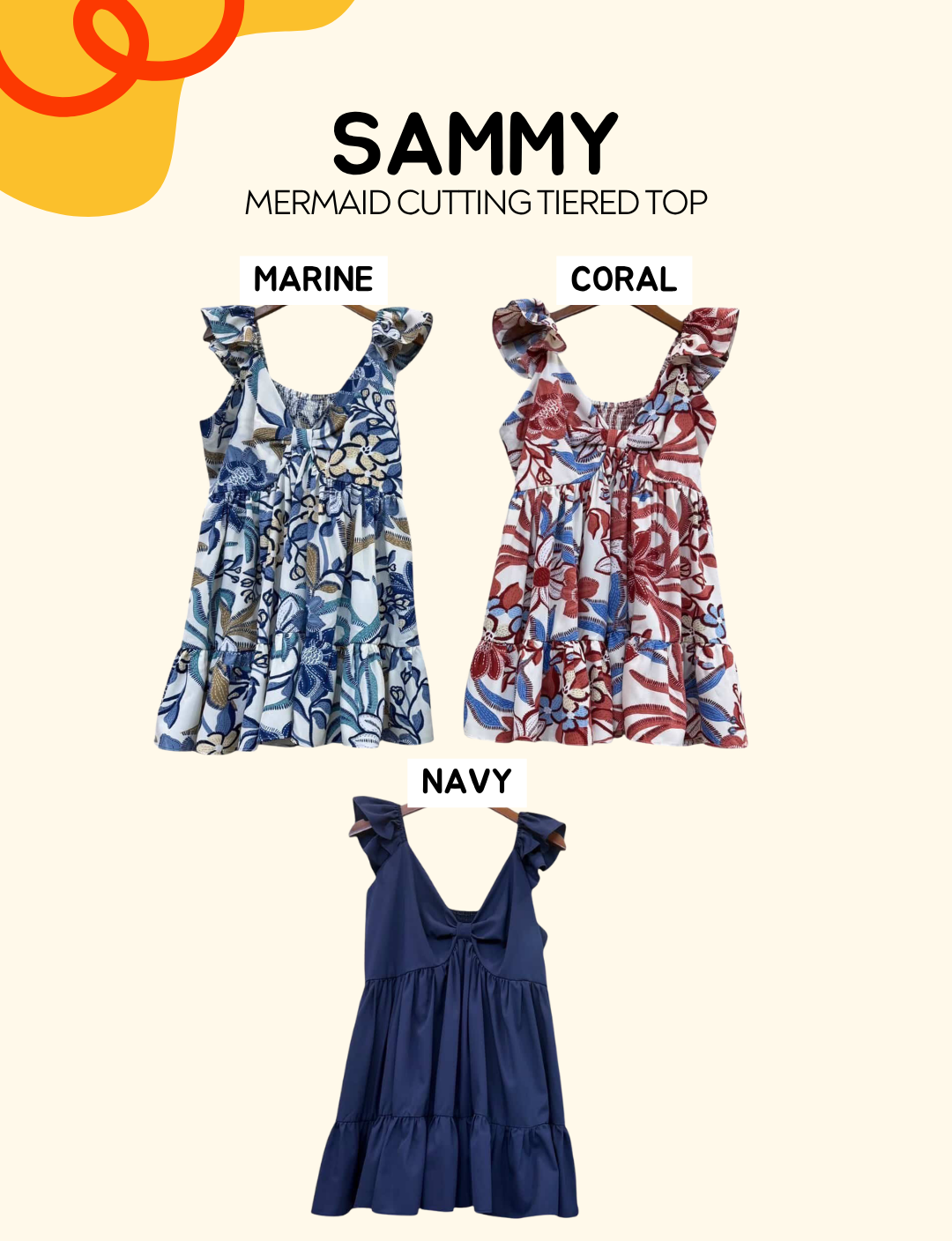 Sammy Mermaid Tiered Top