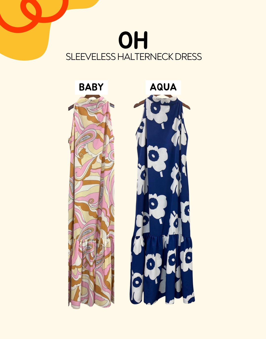 OH Sleeveless Halterneck Dress